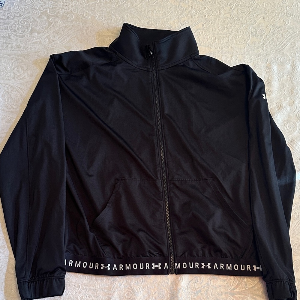 Under Armour Black Zip-Up Track Jacket